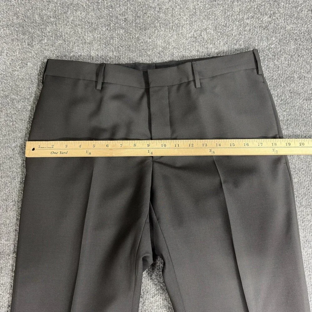 Prada Dress Pants Mens 32x32 EU 48 Black Tela Mohair Wool Slim Fit Italy